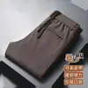 Calças de moletom com zíper de inverno, calças de veludo cotelê de perna reta, calças casuais de corte solto, calças de veludo cotelê masculinas, calças casuais de outono masculinas
