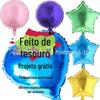 Balão de alumínio de 18 polegadas amor estrela de cinco pontas redonda placa de luz impressão texto logotipo decoração layout vendas diretas da fábrica