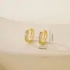 Brincos de Luxo Leve Acessórios de Joalheria Semi-acabados Material Artesanal Metal Zircônia Incrustada Fecho de Orelha Brincos Elegantes Versáteis
