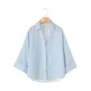 Comércio Exterior Atacado Verão Novo Estilo Europeu e Americano Misturado Manga Larga Decote V Camisa Elegante 8741054