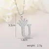 Accesorios de Collar con Letra de Zirconia Incrustada de Cobre Nuevo Transfronterizo Hip-Hop Doble Capa Corona Colgante de 26 Letras Inglesas