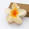 Pinza de Garra de Plumeria Europea y Americana Pinza Lateral de Flor Navideña para Mujeres Recogido en la Parte Trasera de la Cabeza Pinza de Tiburón Pinza para el Cabello Transfronteriza Venta al por Mayor