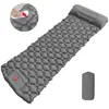 Colchoneta Inflable Auto-Inflable para Acampar al Aire Libre con Bomba de Pie, TPU con Forma de Diamante y Almohada para Esterilla de Dormir de Tienda de Campaña