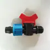 Tubería de PE válvula gotero accesorio tuerca de bloqueo bypass rosca macho válvula cinta suave válvula de bypass conmutador conector para cinta de riego por goteo agrícola