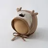 Gorros para Bebé para Primavera y Otoño, Estilo Delgado para Recién Nacidos Niños, Gorro de Protección para Fontanela, Gorro de Invierno con Protección para Orejas, Gorro de Punto para Exteriores, Gorro Fetal