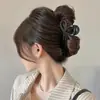 Nuevo Clip de Tiburón de Alta Gama 2025 para Mujer, Pinza Negra Sencilla para el Cabello, Accesorio para el Cabello para Recogido Parcial en la Parte Trasera de la Cabeza