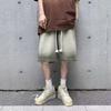 Shorts de mezclilla degradados para hombre, verano, modernos, de marca, retro, lavados, pantalones rectos, estilo americano, high street, combinables, pantalones casuales