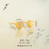 Puzuojiu Accesorios DIY Dorados Arena Sin Decoloración Pendientes de Corazón con Lazo Completamente de Diamante Pendientes Sencillos de Moda Pendientes para Mujer