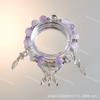 Pulseira Popular Super Fada Lua Transparente como Gelo para Mulheres Design de Nicho Estudante Versátil Doce Colorida Melhor Amiga