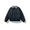 ORIGTEEN Chaqueta de Trabajo Retro Japonesa de Moda con Solapa de Lana de Cordero Abrigo de Algodón Ropa de Invierno de Algodón para Hombre MY9020