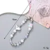 Nueva Cadena para Teléfono Móvil de Caramelo de Dibujos Animados con Lazo, Cuentas, Cordón para Teléfono Móvil, Colgante para Funda de Teléfono Móvil, Correa de Muñeca Anticaída para Mujer