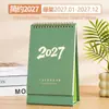 Calendário de Mesa Criativo Minimalista 2027 Logo Personalizado Espiral Papel Planejador Diário Calendário Caderno Ornamento de Mesa