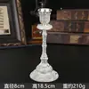 Portavelas de estilo europeo hecho de aleación de zinc, portavelas de cinco y tres brazos, soporte de velas de estilo europeo para mesa de comedor, adorno de decoración para el hogar para cena a la luz de las velas