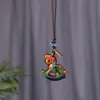Tallado en Madera Arcoíris con Moneda de Cobre Colgante para Cadena de Teléfono, Caballo del Zodiaco Más Vendido Llavero Creativo Colgante para Bolso Atractor de Riqueza