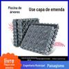 Grade de árvore de emenda de plástico 3 cm de espessura Grade de piscina de árvore Padrão de lingote de ouro Grade de árvore de plástico