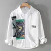Apresentando Principalmente Camisas Masculinas, Novo Estilo Primavera/Verão 2026, Patchwork Único, Camisas Casuais Longas da Moda Tendência para Homens