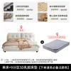 Cama moderna minimalista de couro genuíno, cama de casal estofada de luxo leve para quarto principal, cama de casal dupla de tecido tecnológico com armazenamento de 1,68m