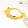 Al por mayor al contado transfronterizo Pulsera de doble cordón de ajuste Pulsera de cuerda trenzada ajustable de acero inoxidable multicolor con impresión y grabado de color UV