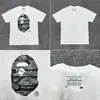 Marca da moda atacado transfronteiriço para comércio exterior Amazon: camiseta de manga curta tubarão de alta resistência, camiseta cabeça de macaco BAPE