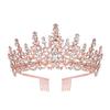 Corona Nupcial Popular Transfronteriza Corona de Cristal Boda Cumpleaños Accesorios Vestido de Princesa Diadema de Pedrería Estilo Europeo