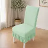 Funda de Silla Jacquard Engrosada Nueva 2026, Funda Elástica de Cobertura Total con Falda a Prueba de Polvo para Silla de Comedor, Funda de Silla Moderna Sencilla