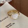 Anillo con diseño de esmeralda de estilo japonés, estilo europeo y americano, con un toque de personalidad, estilo femenino de alta gama y nicho frío.