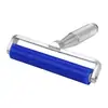 Mango de aluminio completo rodillo pegajoso de silicona rodillo antiestático rodillo para presionar película protectora de pantalla de teléfono móvil rodillo de goma de grado industrial rodillo de eliminación de polvo
