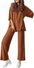 Comércio Exterior Transfronteiriço Amazon temu202 Moda Feminina Casual Gola Redonda Solto T Bolso Lateral Conjunto de Pijama
