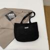 Grande Capacidade Tote Bag Feminino 2024 Nova Moda Veludo Cotelê Bolsa de Ombro Ins Mori Bolsa de Axila Bolsa de Mão