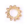 Anillos de pezón exquisitos superventas transfronterizos Acero inoxidable Forma de flor Anillos de pezón falsos Pinzas para pezones con pantalla de pavo real Joyería para piercing Tachones para pezones sin perforación