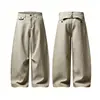 Pantalones de traje rectos plisados a rayas casuales de primavera y verano para hombres y mujeres, estilo old money, bolsillo delantero, pantalones anchos holgados, modernos