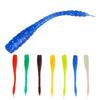 Señuelo de pesca simulación gel de sílice insecto blando Señuelo Suave 4.5 cm0.4g/50/paquete patrón espiral cola única gusano cebo artificial