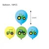 Conjunto de Balões de Látex Cartoon de 12 polegadas Balões Temáticos para Festa de Aniversário Múltiplos Padrões Festa 18 peças