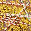 Decoraciones de mesa de estrella de papel metálico dorado con lentejuelas, con un diámetro de 10 milímetros, adecuadas para decoración de mesas, Navidad, ceremonias de graduación, bodas y decoración de fiestas de cumpleaños