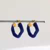 Pendientes colgantes de gota en forma de U de macarrón dulce de colores para otoño e invierno, pendientes para mujer, venta al por mayor, nicho, alta gama, estilo same como lisa
