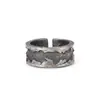 Anillo Toffee RetroValleyRing de Plata para Hombre Plata Tailandesa Diseño Único Vintage de Nicho Anillo Versátil Anillo Individual
