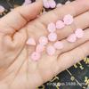 Aretes Pinzas Joyería Materiales DIY 10mm Vidrio Agujero Medio Vaina de Loto Cristal Checo Niebla de Loto Semilla de Loto Corazón de Flor de Loto
