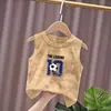 Chaleco de Algodón Puro para Niños y Niñas, Nuevo Camiseta sin Mangas de Verano Tie-Dye Versátil Elegante con Estampado de Dibujos Animados
