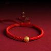 Pulseira Vietnam Shajin Moeda Wangcai Cobre Banhado a Ouro Contas de Transferência Pulseira de Cordão Vermelho Joias de Temperamento Feminino Atacado