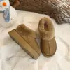 Con base de pastel de arroz glutinoso, zapatos de algodón, suela gruesa, felpa engrosada, cómodas botas peludas, botas de nieve, versión coreana 2026, zapatos de algodón para mujer, cálidas de invierno
