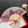 Abanico Plegable Antiguo para Hombres y Mujeres Danza Clásica Abanico Rendimiento con Vestido Antiguo Fotografía Accesorios Hanfu Estilo Chino Abanico Plegable Hecho a Mano