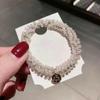 Anillo para el Cabello Lazo para el Cabello de Mujer Cuerda de Cabello de Perla para Adultos Simple Estudiante Estilo Coreano Pulsera de Cristal Cuerda de Cabello con Pedrería para Mujer Accesorios para el Cabello