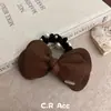 Estilo Coreano Outono e Inverno Fofo Super Macio Camurça Pérola Laço Prendedor de Cabelo Acessórios de Cabelo da Yanqi Elástico de Rabo de Cavalo Corda de Cabelo