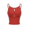 Top Camisola Irregular Sexy sin Espalda Estilo Deseo Puro para Mujer 2025 Verano Nuevo Intrincado Calado Tirante Fino