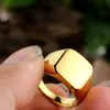 Anillo de Acero de Titanio Fundido de Moda Personalizado Anillo de Acero Inoxidable Pulido Geométrico para Hombres y Mujeres Anillo de Dedo al por Mayor