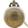 Reloj de Bolsillo Vintage Cabeza de Fantasma Doble Pistola Bronce Calavera Collar Flip Reloj Accesorios Decorativos Grandes Reloj de Cuarzo