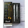 Pluma Herramienta Multifuncional Creativa con Luz Abrebotellas Lápiz Táctil Escala Horizontal Bolígrafo Metálico Set en Caja de Regalo