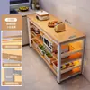 Estante de suelo multicapa para barra de bar, mesa estrecha con estantes, mesa de comedor, mesa divisoria para sala de estar, mesa larga simple de ocio para balcón