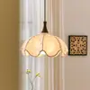 Luminária pendente de tecido, luminária para sala de jantar, luminária quadrada estilo meados do século para mesa de jantar, luminária de madeira maciça estilo retrô francês para sala de jantar