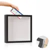 Porta-retrato de madeira da Amazon, cesta para guardar ingressos, caixa de armazenamento para cartões postais e mapas de viagem, caixa para guardar dinheiro e ingressos de shows